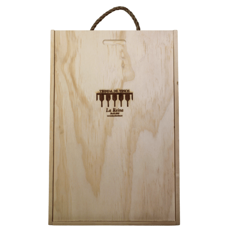 Caja de Madera para Regalo - Capacidad 2 Botellas
